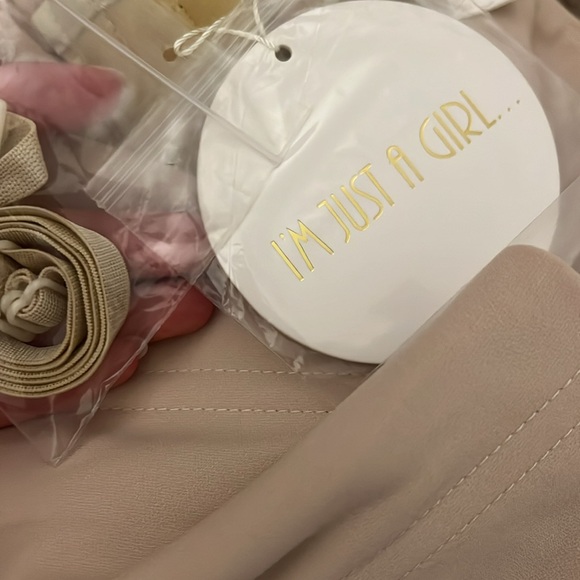 I’m just a girl tan strapless corset style top. NWT size Us 4 never worn - Picture 4 of 5